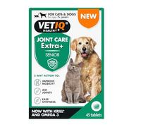 VETIQ Joint Care Extra + Senior For Cats & Dogs 7+ Years, Supplements to Help Improve Mobility, Aid Joints & Ease Stiffness, 45 Tablets (Pack of 1)