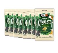 VETIQ Nibblots Spinach Small Animal Skin & Coat Vitamin Treats (8 x 30g) | Soft, Creamy & Fruity Centre with Vitamins A, E & D3. Supports Skin & Coat. No Artificial Colours