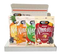 VETIQ Nibblots Treats Multi Pack with Added Vitamins in a Soft Chewy Centre for Small Animals, Suitable For Rabbits, Guinea Pigs & Hamsters, 30 g (Pack of 4)