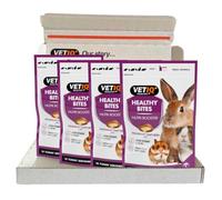 VETIQ Nutri Booster Small Animal Treats for Rabbits, Guinea Pigs & Hamsters - Omega 3 & 6 with Vitamins A, D & E - Skin & Coat Support with Prebiotic Fibre - Tasty Healthy Pet Snacks - 4 x 30g