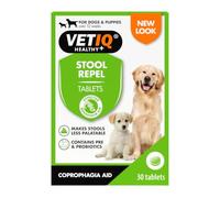 VETIQ Stool Repel Dog Tablets, Supports Coprophagia Training, 30 Tablets | Coprophagia support. Capsicum Makes Stools Less Palatable. Supports Digestive, Immune, Skin & Coat Health