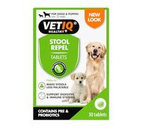 VETIQ Stool Repel Tablets for Dogs & Puppies Over 12 Weeks, Helps Make Stools Less Palatable, Coprophagia Aid, 30 Tablets (Pack of 1)