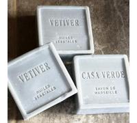 Vetiver Floral Scented Soap, Savon de Marseille Soap, Vetivert Exfoliating Square Soap Bar, White/Grey Soap Bar, Bathroom Toiletries Gift, Hand Soap, Natural Ingredients Soap Bar