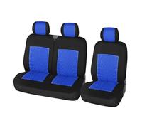 VETJMUA Car Seat Covers For VW For Crafter, LT, T4, T5 For Golf 3 2+1 Van Seat Covers Universal Fit Single Driver And Double Passenger Seat Seat Cover(A 3-Seater BLUE)