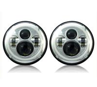 VETJMUA Front Headlight For Land For Rover 90/110 For Defender 1990-2016 Car LED Lights Kit Front Rear Signal Indicator Lamp Stop Fog Reversing Light Car Head light(DHeadlight only)