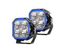 VETJMUA Headlamp Assembly 3inch Square LED Work Light RGB DRL With Wire Set Spot Driving Lamp Fog Pods Lights For Off-road Use 12V 24V Headlight Assembly