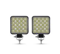 VETJMUA Headlamp Assembly 48W Car LED Bar Worklight 16SMD Square Round Work Light 12V For Truck 4X4 SUV ATV Barra Headlights Headlight Assembly(2pc 48W squared)