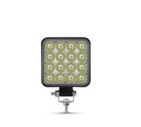 VETJMUA Headlamp Assembly 48W Car LED Bar Worklight 16SMD Square Round Work Light 12V For Truck 4X4 SUV ATV Barra Headlights Headlight Assembly(1pc 48W squared)