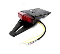 VETJMUA Tail Brake Light Universal 12V LED Tail Light Rear FOR Fender Stop Brake Lights License Plate Light Bracket Holder For Dirt Bike Motorbike Motorcycle Tail light(Red)
