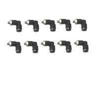 VETLEY Pneumatic Elbow Push to Connect Fitting 4MM Tube OD x M5 Thread,90 Degree Elbow Pneumatic Tube Connector PL4-M5(Pack of 10)