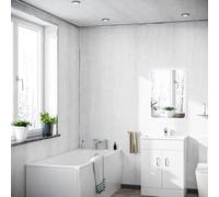 Vetona PVC Panel Ceiling White Wood Matt Cladding 250mm X 2700mm X 5mm