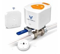 VETORVI Smart Water Leak Detector and Automatic Shutoff Valve Kit with Hub, 1 Water Leak Sensors