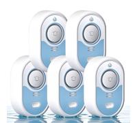 VETOUCH Water Leak Detector with Loud Alarm, 100dB Siren & LED Flash, Water Sensor Alarm for Home, Basement, Sump Pump, Kitchen, Bathroom, RV, Water Heater, Indoor Outdoor，5-Pack