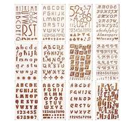 VETPW 12 Pcs Letter and Number Stencils Set, Alphabet Letter Drawing Painting Templates Stencil, Reusable Shapes Stencils Scale Templates for Notebook, Journals, DIY Craft Project, Window, Wall Decor