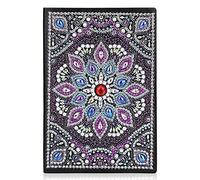 VETPW 5D DIY Mandala A5 Diamond Art Painting Notebook, Special Shaped Rhinestone DIY Diamond Embroidery Painting Leather Blank Journal Diary Book with Tools for Students Office School Supply