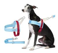 VETRESKA Dog Harness Medium Sized Dog No Pull, Adjustable No Choke Dog Vest, Easy Control & Walk Harness for Large Size Dogs, Pet Vest Harness with Heavy Duty Anti-Tangle Dog Leash, Misty Melo M