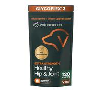 VetriScience Extra Strength Healthy Hip & Joint Chews, GlycoFlex 3, Glucosamine, Green-Lipped Mussel, Joint Support Supplement for Dogs, Promote Mobility & Soothe Joint Discomfort, Chicken, 120 Count