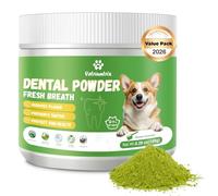 Vetriuntrix Dog Dental Care Powder - Plaque & Tartar Control with Natural Enzymes, Teeth Cleaning Powder for Dogs with Probiotic, Bad Breath Treatment for Small Medium Large Dogs (150g)