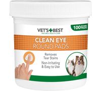 Vets Best Clean Eye Round Pads for Dogs Clean Remove Tear Stains Dirt Aloe Vera