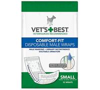 Vet's Best Comfort Fit Dog Diapers | Disposable Female Dog Diapers | Absorbent with Leak Proof Fit |Small 12 Count