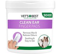 Vet's Best Ear Relief Finger Wipes | Cleansing 50 Count (Pack of 1)