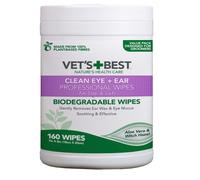 Vet's Best 160 Pack Clean Eye & Ear Wipes for Dogs & Cats