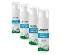 Vet's Best Waterless Cat Bath | No Rinse Waterless Dry Shampoo for Cats 150ml (Pack of 4)
