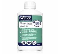 VetSet Surgical Spirit for Horses, Cattle & Livestock | Veterinary Skin Cleansing & Toughening Solution | Fast-Drying, Antiseptic Care for Wounds, Rubs & Chafing (500ml)