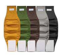 Vettisnaps 5 Pack Dog Diapers Male Reusable Belly Bands Washable for Large Male Dogs, High Absorbency for Puppy & Doggy, Size L