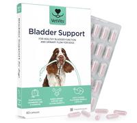 VetVits Bladder Support for Dogs (60 capsules) | Helps reduce indoor accidents | Bladder complex with pumkin seed, D-mannnise and cranberry