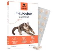 Vetvits by Healthspan Flexi-Joints For Cats (4 months' supply) | Advanced Blend of Glucosamine & Chondroitin to support your cat's joint health | With Vitamins C & E | Tasty beef flavoured