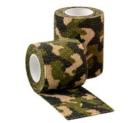 Vetwrap Camouflage Cohesive Bandage, Self-Adhering, 90% Non-Woven Fabric and 10% Spandex, for Veterinary, Equine, and Sports Use, 5 cm and 7.5 cm Widths (Green Camouflage, 7.5cm x 5m)