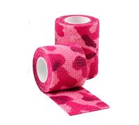 Vetwrap Camouflage Cohesive Bandage, Self-Adhering, 90% Non-Woven Fabric and 10% Spandex, for Veterinary, Equine, and Sports Use, 5 cm and 7.5 cm Widths (Pink Camouflage, 5cm x 4.5m)