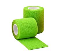 Vetwrap Fluorescent Cohesive Bandage, Self-Adhering, 90% Non-Woven Fabric and 10% Spandex, 5 cm & 7.5 cm Widths, for Veterinary, Sports, and First Aid Use (Fluorescent Green, 7.5cm x 4.5m)