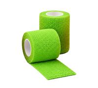 Vetwrap Fluorescent Cohesive Bandage, Self-Adhering, 90% Non-Woven Fabric and 10% Spandex, for Veterinary, Medical and Sports Use, 5 cm and 7.5 cm Widths (Fluorescent Green, 5cm x 4.5m)