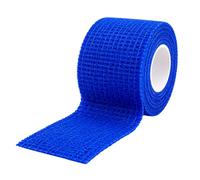 Vetwrap Plain Cohesive Bandage, Self-Adhering, 90% Non-Woven Fabric and 10% Spandex, Flexible Compression Support, for Veterinary, Equine, and First Aid Use, 5 cm, 7.5 cm, 10 cm (Blue, 7.5cm x 4.5m)