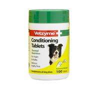 Vetzyme Conditioning Tablets for Dogs (100 Tablets) - With B Complex Vitamins to Promote Fitness and Support a Healthy Immune System