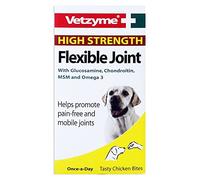 Vetzyme High Strength Flexible Joint Supplements for Senior Dogs (90 Tablets) - Hip and Joint Care with Chondroitin and Glucosamine, Tasty Chicken Flavour