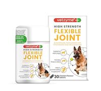 Vetzyme High Strength Flexible Joint Supplements for Senior Dogs (30 Tablets) - Hip and Joint Care with Chondroitin and Glucosamine, Tasty Chicken Flavour