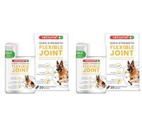 Vetzyme High Strength Flexible Joint Supplements for Senior Dogs (30 Tablets) - Hip and Joint Care with Chondroitin and Glucosamine, Tasty Chicken Flavour (Pack of 2)