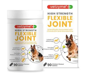 Vetzyme Joint Tablets for Dog, High or Standard Strength Flexible Joint Capsules