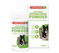 Vetzyme Veterinary Antibacterial Powder for Dogs, Cats and Small Pets - Gently Soothes, Dries and Protects the Skin From Harmful Bacteria (40g)