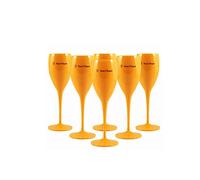 Veuve Clicquot Champagne Glasses Set of 6 Yellow Label Champagne Glasses