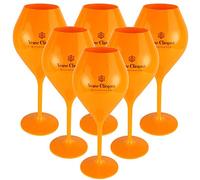 Veuve Clicquot rich coupe, orange, acrylic, champagne, glass