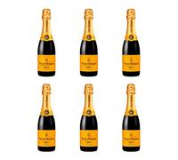 Veuve Clicquot Yellow Label Brut Champagne 37.5cl - Pack of 6 | 12% ABV | Shows each spice or fruit note, with a balanced finish for food pairing or relaxed serving.