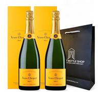 Veuve Clicquot Yellow Label Champagne Gift Boxed 75cl | Two Bottles 75cl | Free Secret Bottle Shop Gift Bag