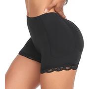 Vevarble Women Padded Butt Lifter Shapewear Control Knickers Underwear Lace Hip Enhancer Shorts Black/XXL