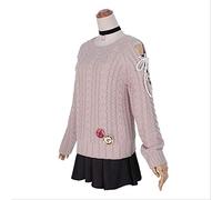 VEVEFHUANG Game Azur Lane Admiral Graf Spee cosplay sweater skirt winter set daily set wig backpack for Halloween S clothes