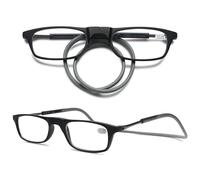 VEVESMUNDO Magnetic Reading Glasses Magnet Rectangular Eyeglasses Readers with extra long arms for Men Women