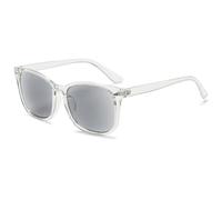 VEVESMUNDO Sun Reading Glasses Sunglasses Rectangle UV Protection Readers with Reading Lenses